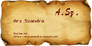 Arz Szandra névjegykártya